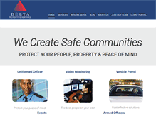 Tablet Screenshot of deltaprotectiveservices.com